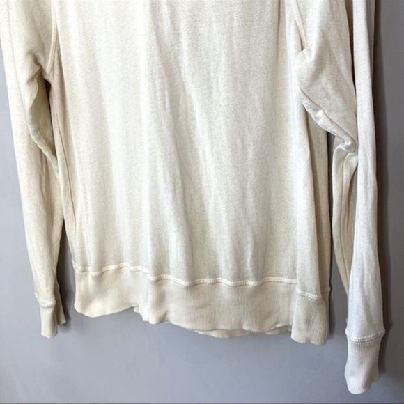 THE GREAT. Cream Hoodie with Blue Accents - Picture 7 of 10